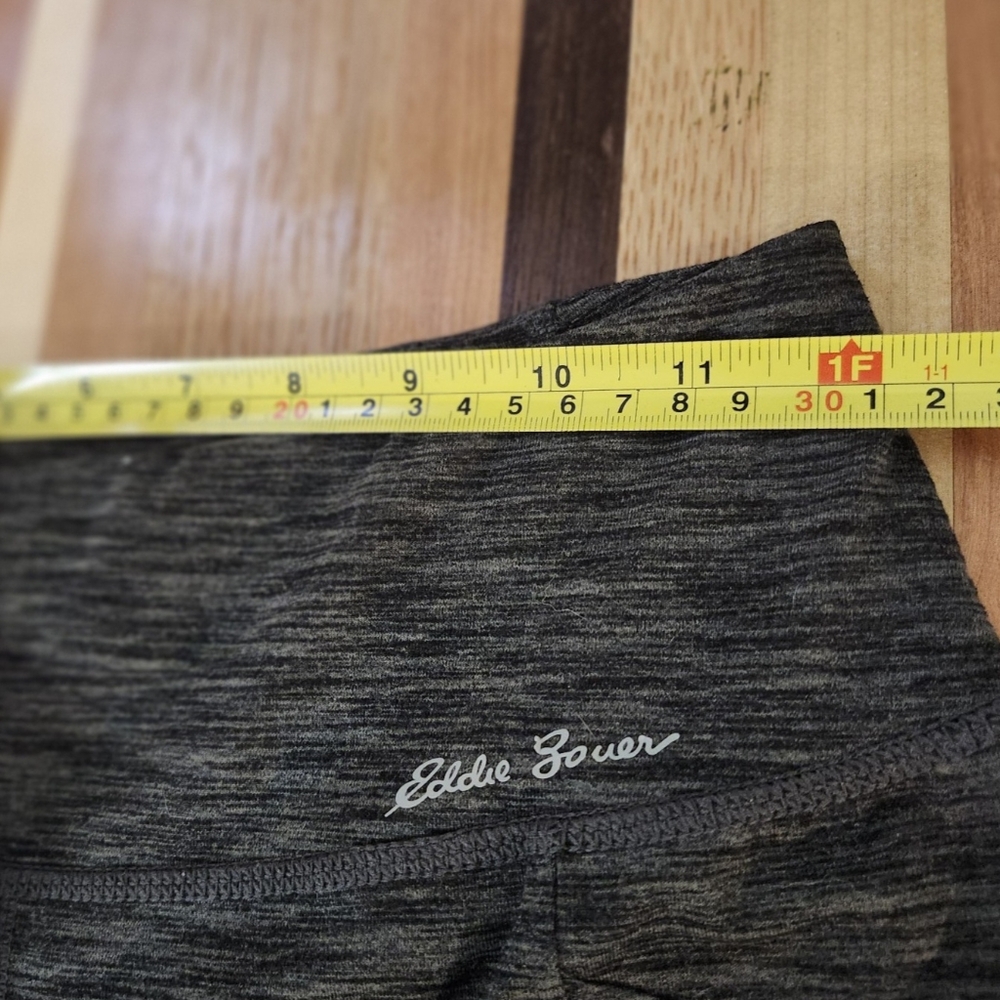 Eddie Bauer XS dark green heather capris  cropped legging/athletic tight - Picture 9 of 11
